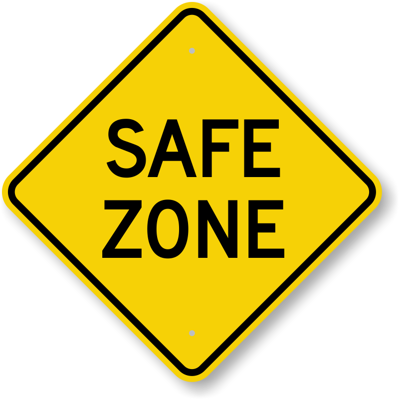 safe zone security zone sign k 0417